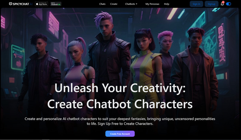 Spicychat AI Interface
